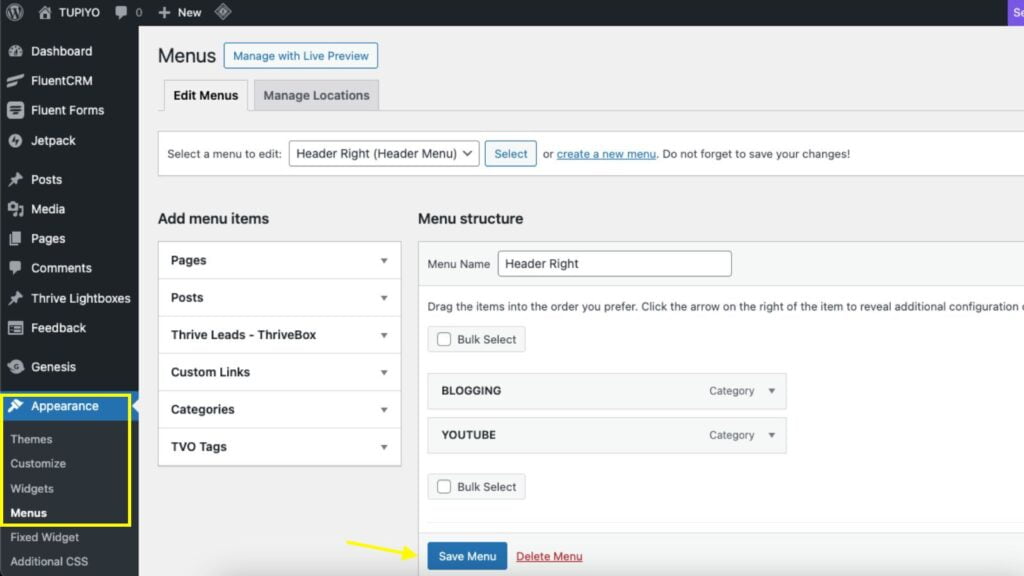 Add Menu: Guide Your Readers